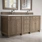 James Martin Vanities Bristol 72" Double Bathroom Vanity in Whitewashed Walnut with 3 cm Lime Delight Quartz Top and Rectangular Sinks, , large