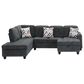 HOMLUX 94.49" L-Shaped Modular Sectional Sofa with Storage Ottoman and Cup Holders in Dark Gray, , large