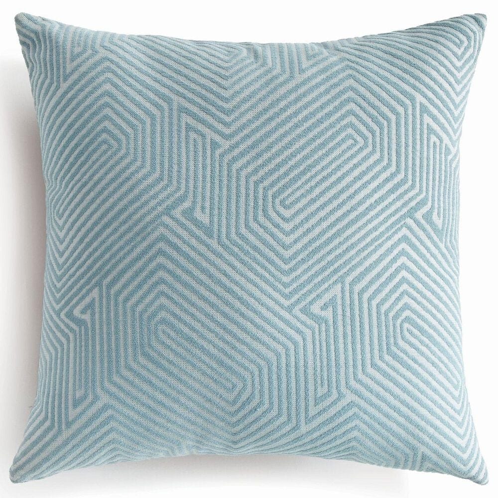 Napa Home and Garden Sora 20" x 20" Indoor/Outdoor Throw Pillow in Prussian Blue and Light Blue, , large