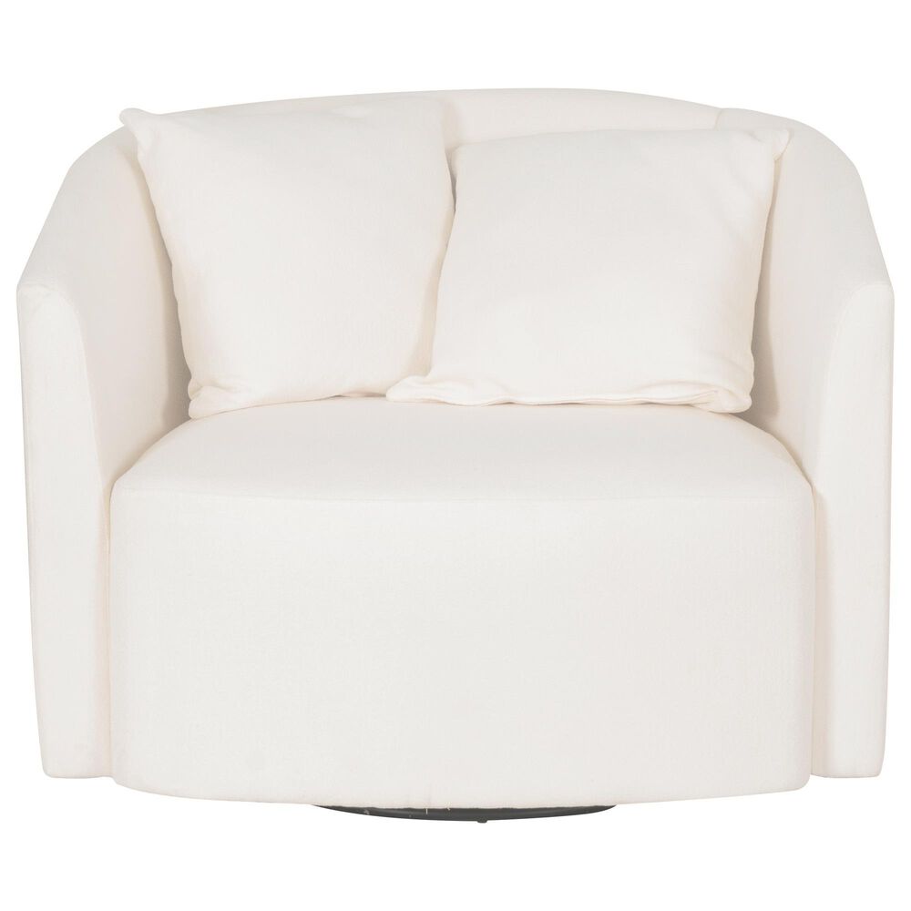 Linon Home Decor Rory Swivel Accent Chair in Off White, , large