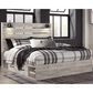 Ashley Cambeck King Double Storage Bed in Whitewash with Lighting, , large