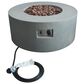 Elementi Fire Tramore Round Natural Gas Fire Table in Gray, , large