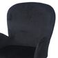 Impressions Vanity Colette Swivel Vanity Chair with Black Cushion in Silver Chrome, , large