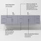 Lexora Home Geneva 84" Double Bathroom Vanity in Dark Grey with 2 cm White Carrara Marble Top and Rectangular Sinks, , large