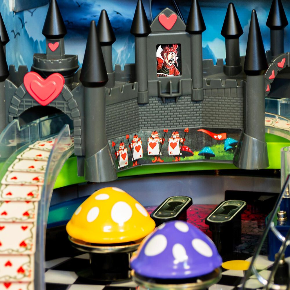 Wonderland Amusements Alice Goes to Wonderland Pinball Machine in Black, , large