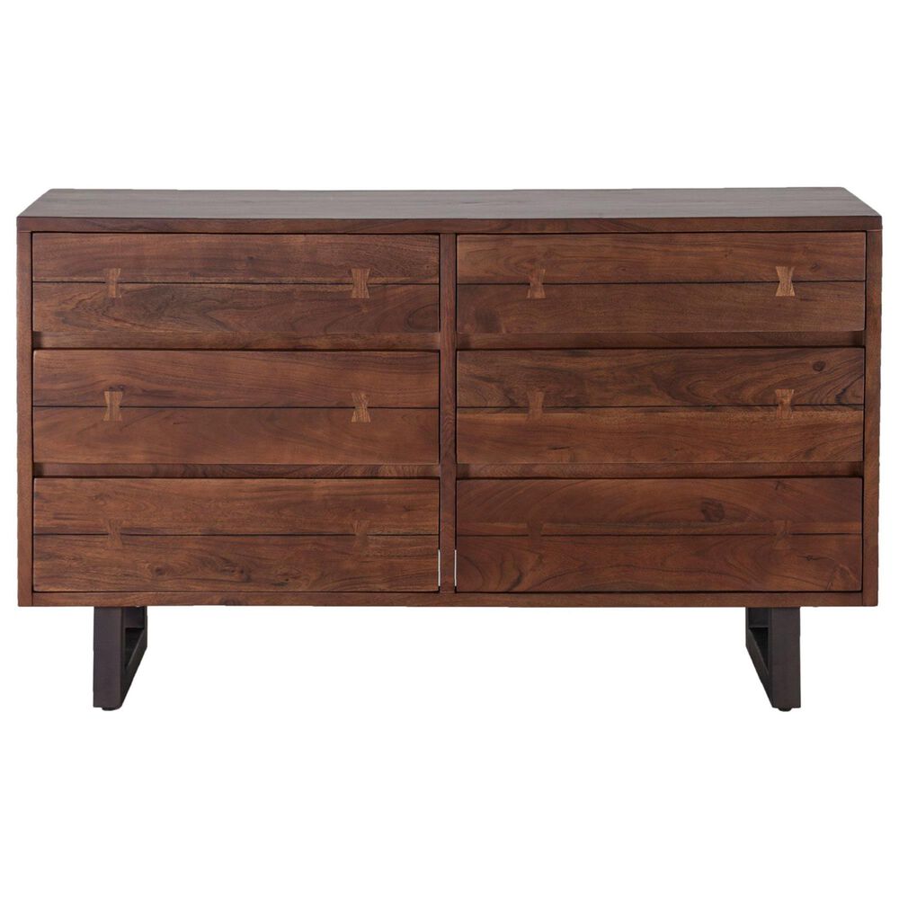 Home Trends &amp; Design Aspen 6-Drawer Dresser in Walnut and Antique Zinc, , large