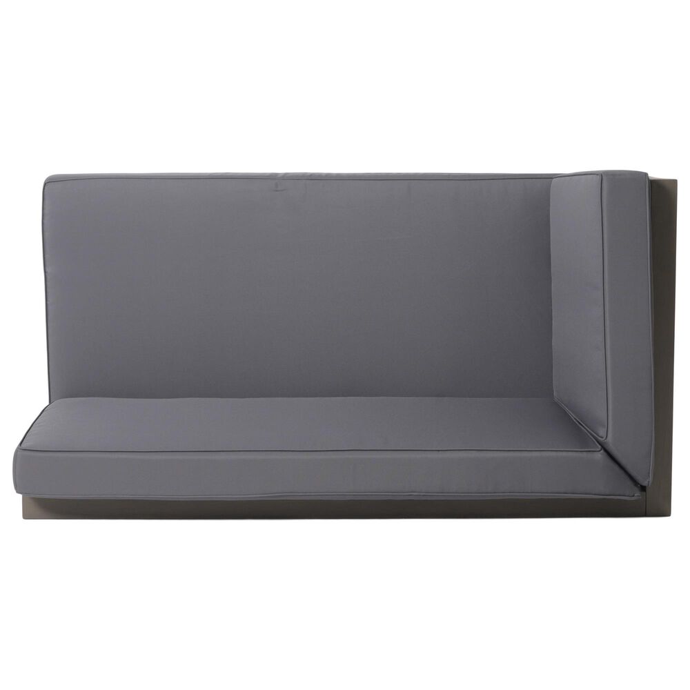 Hearth and Haven Brava Outdoor Corner Bench with Coffee Table in Dark Gray, , large