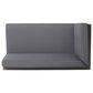 Hearth and Haven Brava Outdoor Corner Bench with Coffee Table in Dark Gray, , large