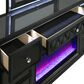 Pacific Landing Lorient Queen 5 Piece Set in Black with Fireplace, , large