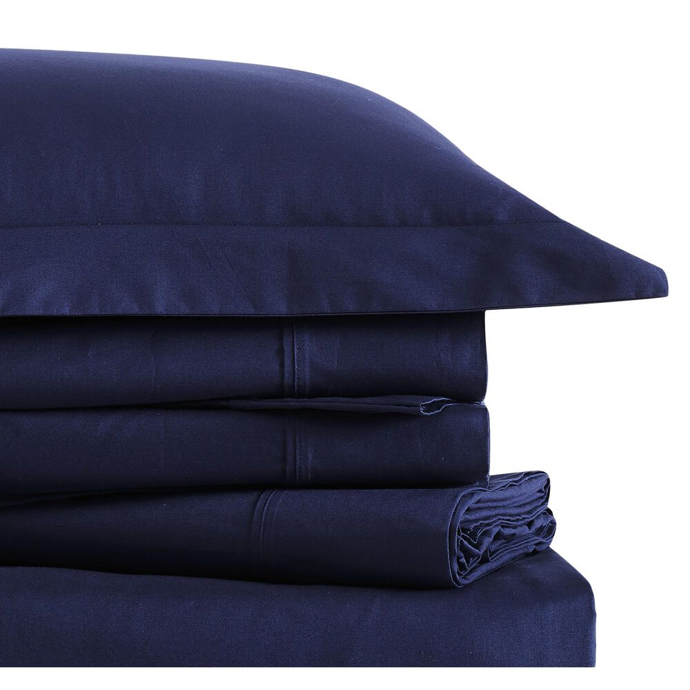 Pem America Brooklyn Loom Classic 3-Piece Twin XL Sheet Set in Navy, , large