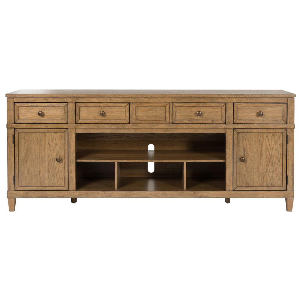 Ashley Sharlance 81" XL TV Stand in Light Brown, , large