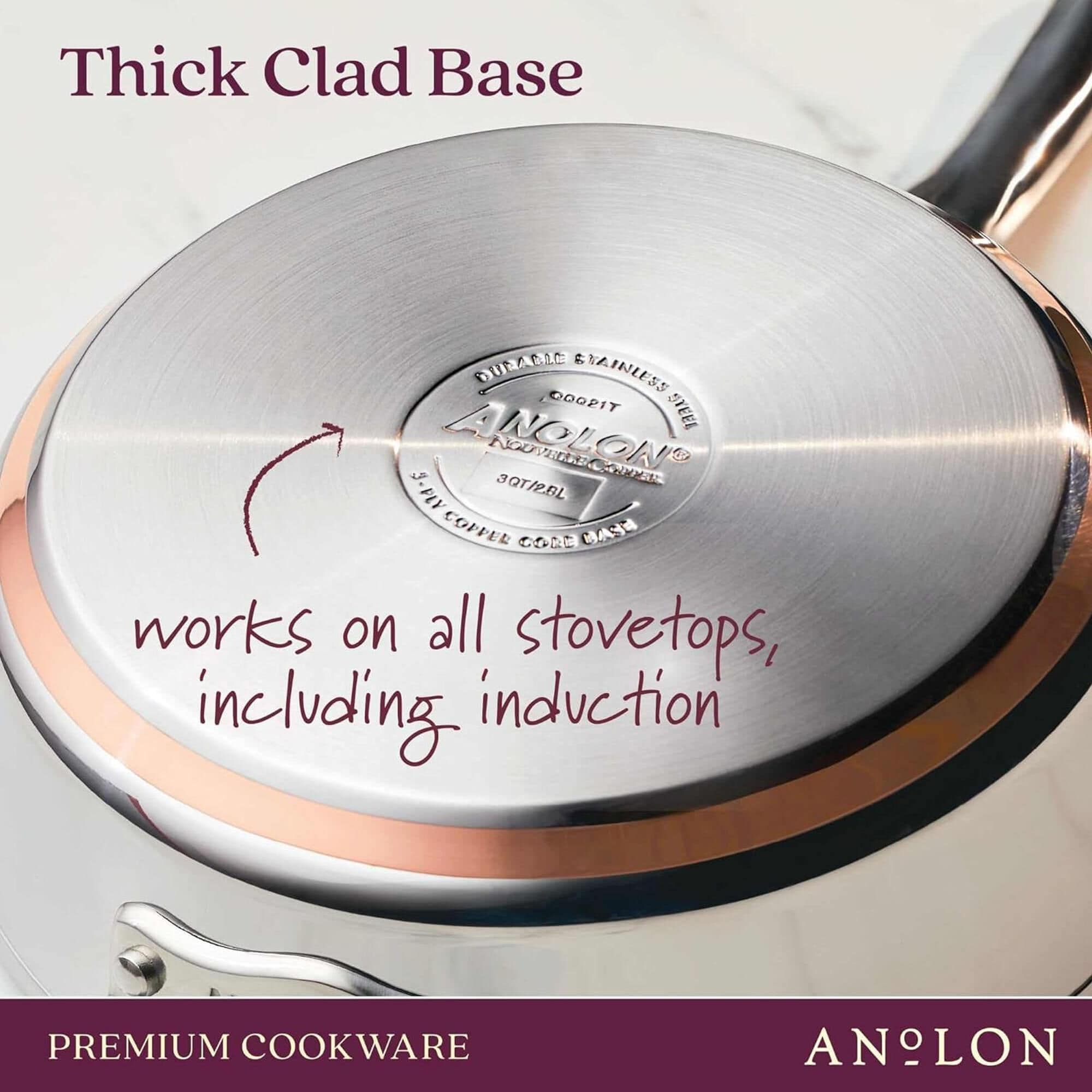 Anolon 10 Piece Nouvelle Copper Stainless Steel Set | Nebraska
