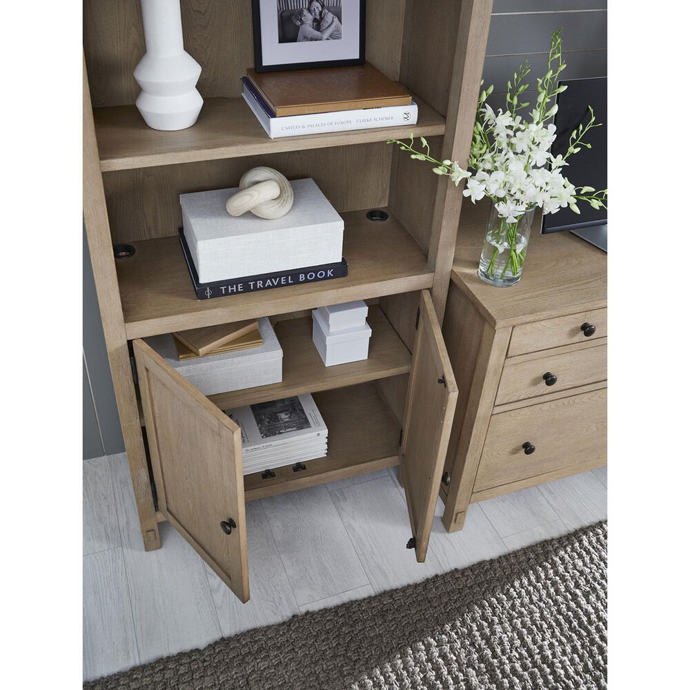Riva Ridge Emerson 2-Door Bookcase in Light Elm, , large