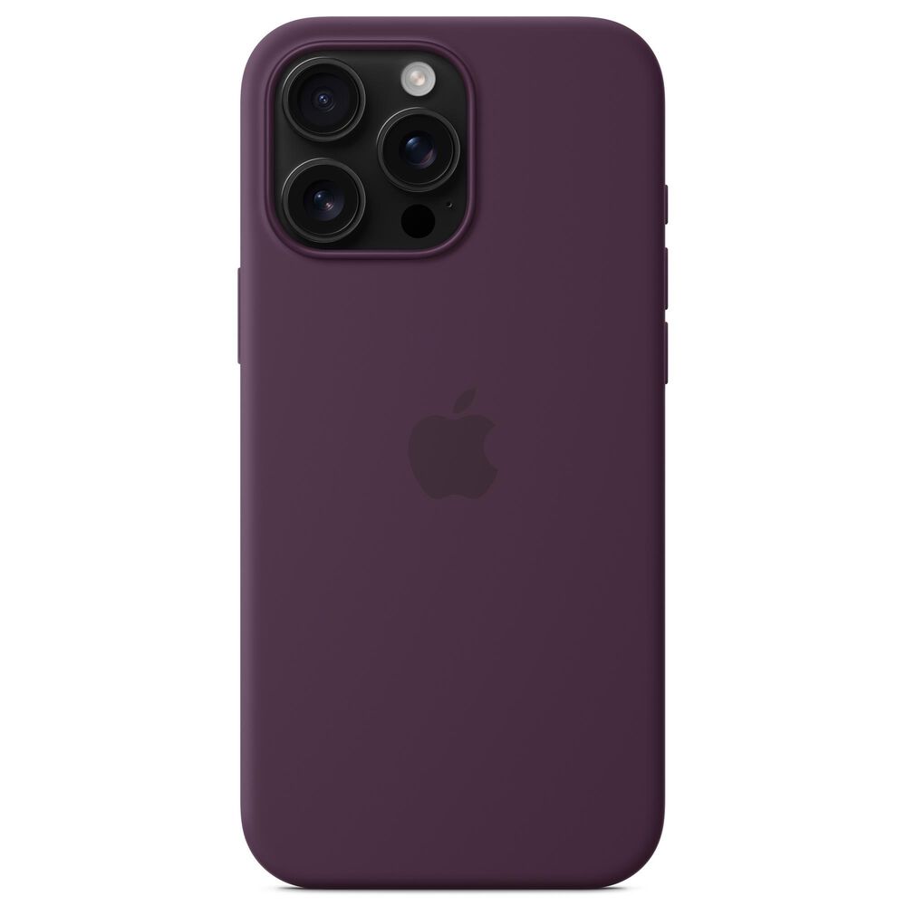 Apple Silicone Case with MagSafe for iPhone 16 Pro Max in Plum, , large