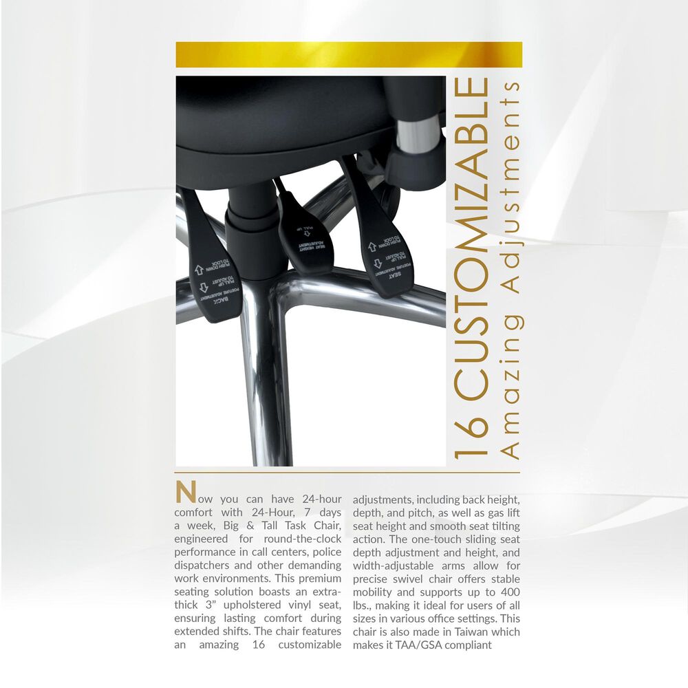 Regency Global Sourcing Conley Office Guest Chair in Black, , large