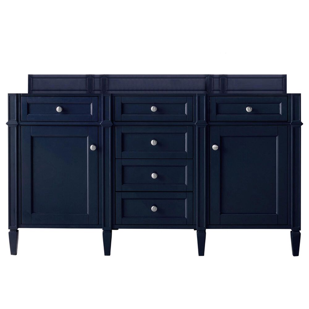 James Martin Brittany 60" Double Bathroom Vanity in Victory Blue with 3 cm Tajnar Eclos Top and Rectangular Sinks, , large