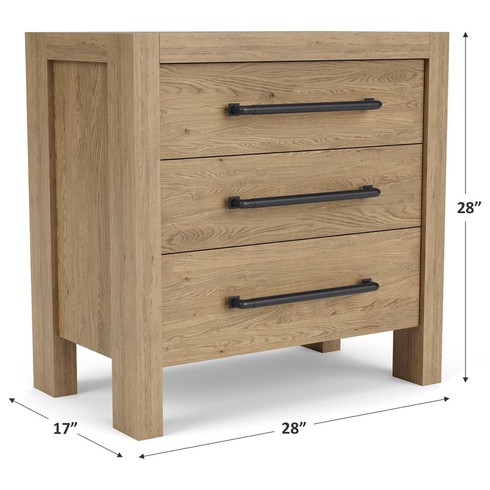 Shannon Hills Davie 3-Drawer Nightstand in Pale Oak, , large