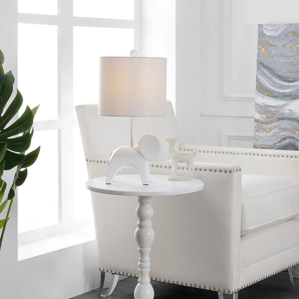 Safavieh Ellie Elephant Table Lamp in White, , large