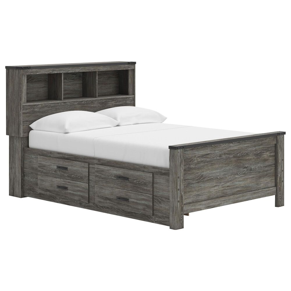 Ashley Frandern Full Bookcase Bed with Storage in Warm Gray, , large