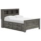 Ashley Frandern Full Bookcase Bed with Storage in Warm Gray, , large