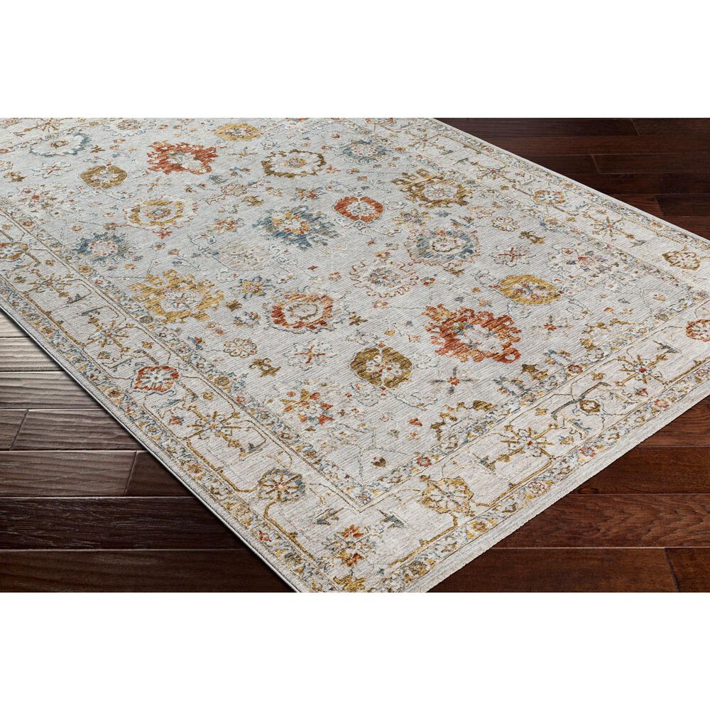 Surya Reina REN-2307 Light Gray, Cream, Denim, Rust, Mustard and Olive 7'10" x 10'2" Area Rug, , large