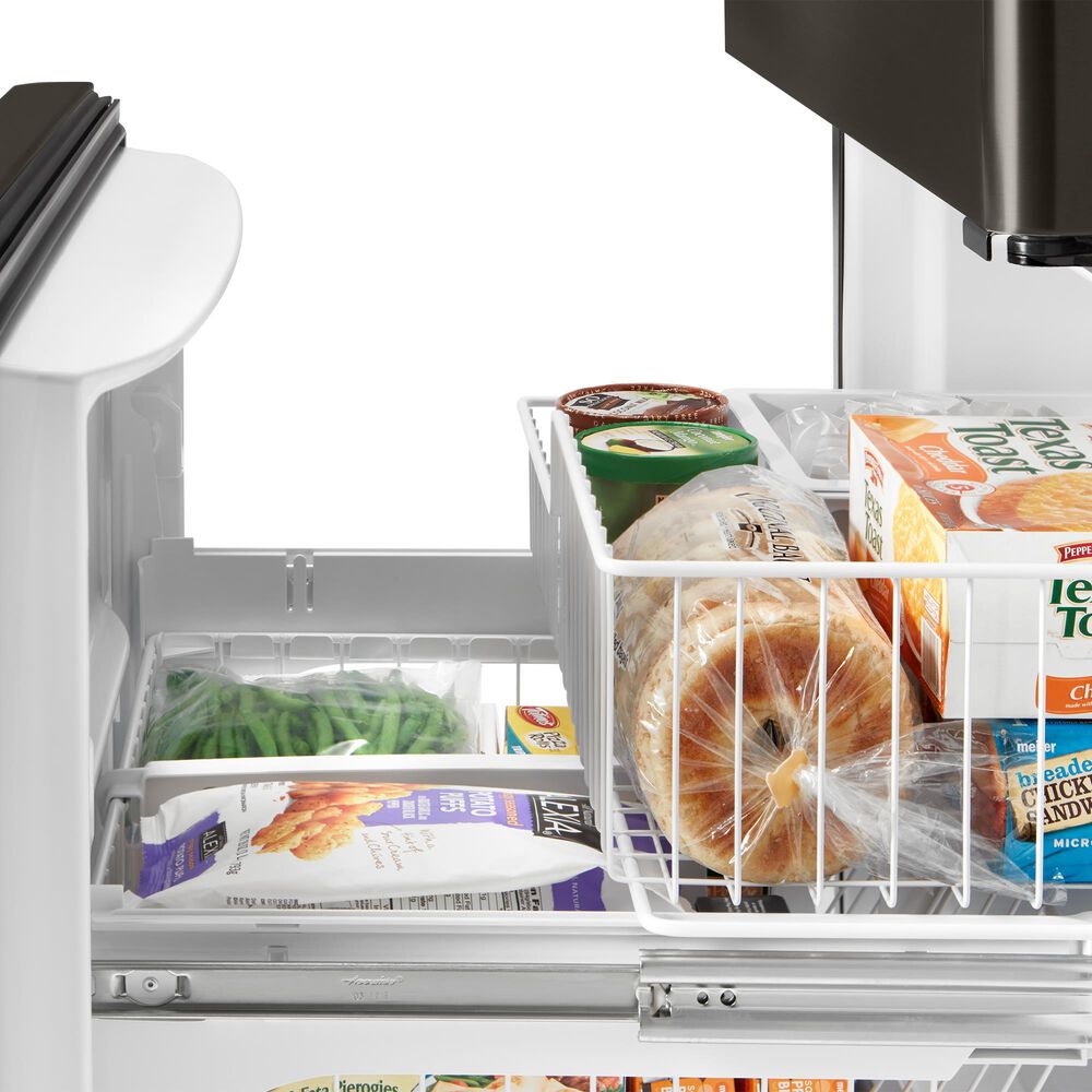 Whirlpool 22.1 Cu. Ft. Bottom Freezer Refrigerator in Black Stainless, , large