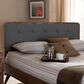 Baxton Studio Palina Full Upholstered Headboard in Dark Gray/Walnut, , large