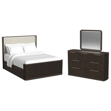 Mayberry Hill Sylvie 3 Piece Queen Panel Bedroom Set in Dark Brown, , large