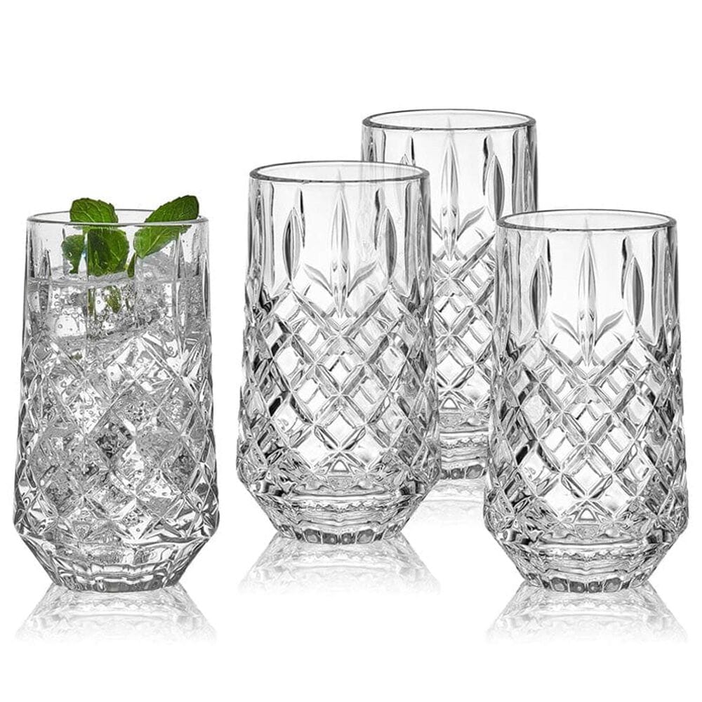 Lifetime Brands Wesley 12 Oz Highball Glasses in Clear (Set of 4), , large