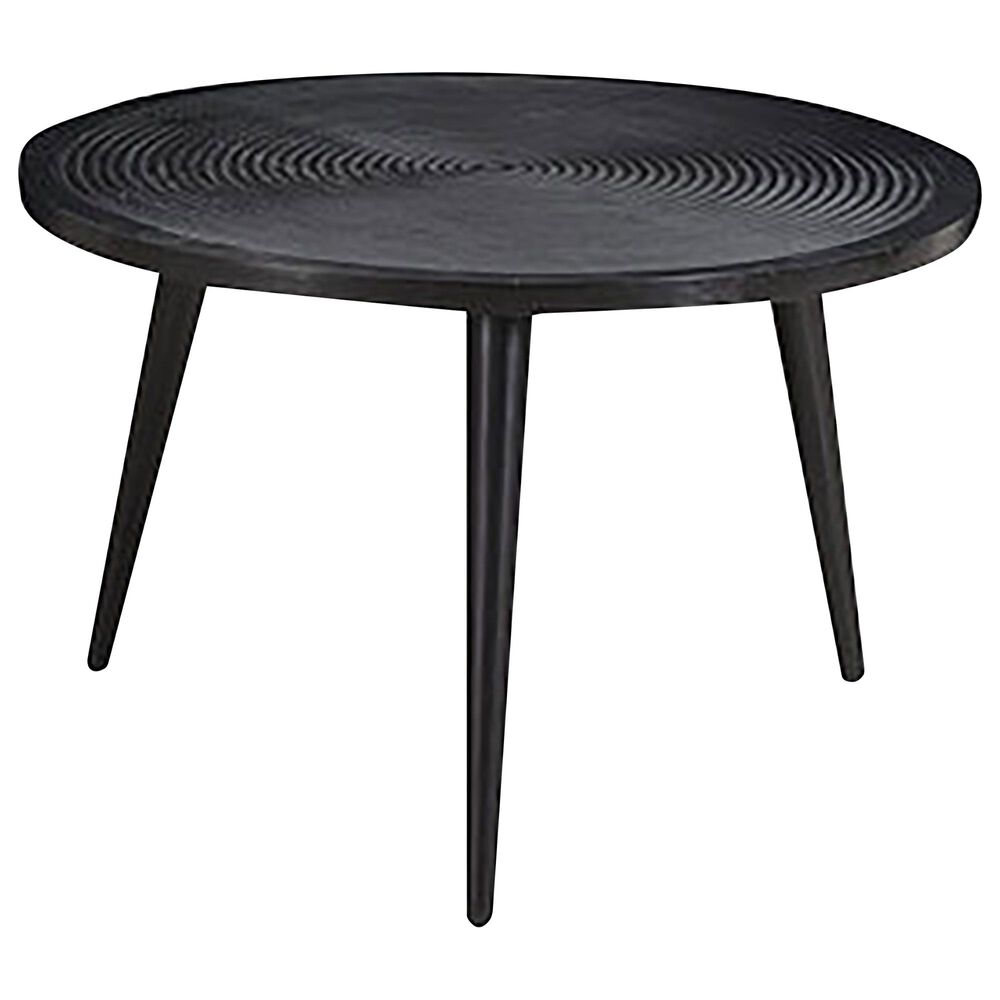 37B Vortex Round Wood Cocktail Table in Black, , large