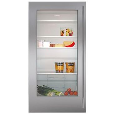 Sub Zero 36" Stainless Steel Dual Flush Inset Door Panel with Tubular Handle with Left Hinge, , large