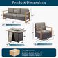 Sunwell Garden 4-Piece Patio Fire Pit Set in Gray, , large