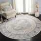 Safavieh Oregon 6"7" Round Ivory and Grey Area Rug, , large