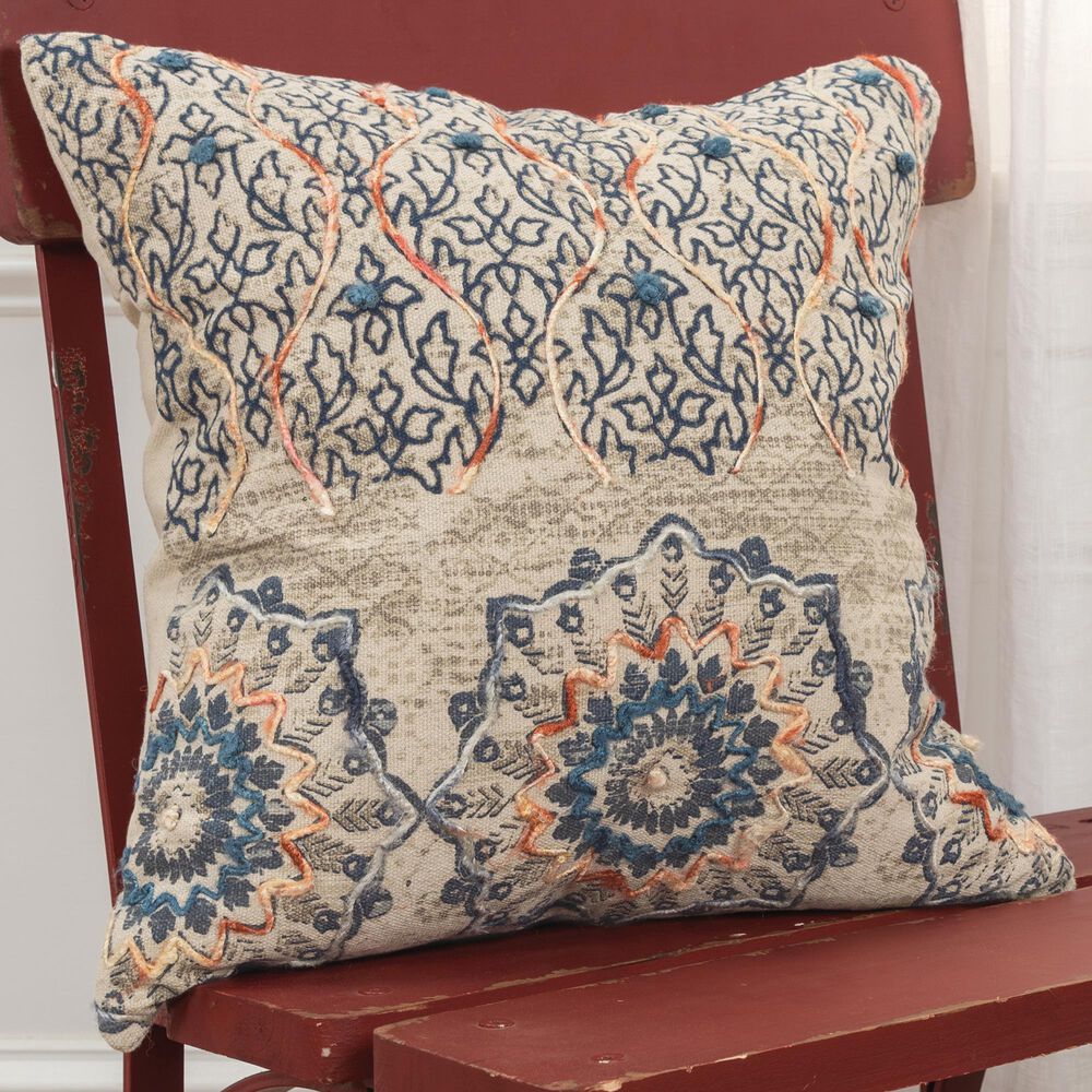 Rizzy Home Abstract 20" Pillow Cover in Natural, , large