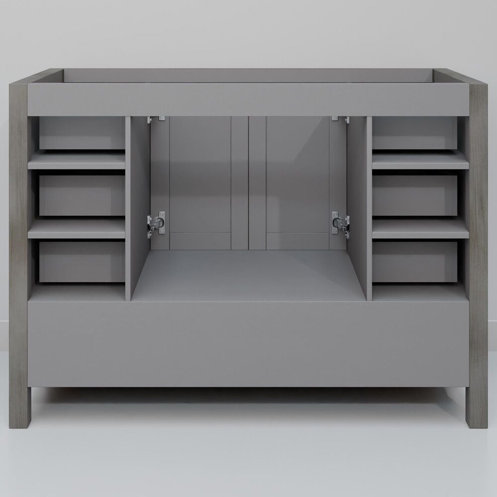 Lexora Home Jacques 48" Single Bathroom Vanity in Distressed Grey with 2 cm White Cultured Marble Top and Rectangular Sink, , large