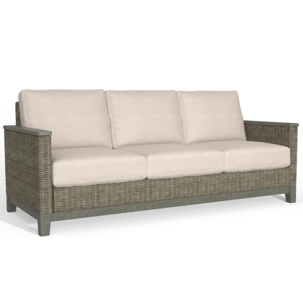 Serenity Timberline Stationary Patio Sofa in Cast Pumice, , large