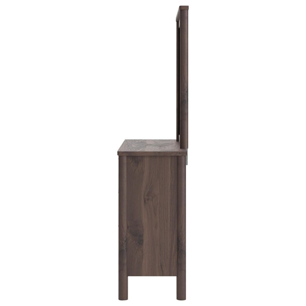 Ashley Pamytta 4-Piece King Panel Platform Bedroom Set in Rich Brown, , large