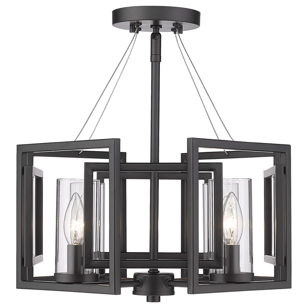 Golden Lighting Marco 4-Light Semi-Flush in Matte Black, , large