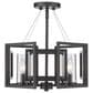Golden Lighting Marco 4-Light Semi-Flush in Matte Black, , large