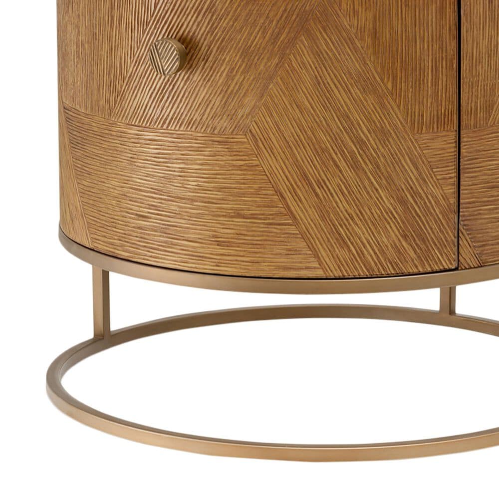 Eichholtz Velutto 1 Drawer Nightstand in Caramel and Brushed Brass, , large