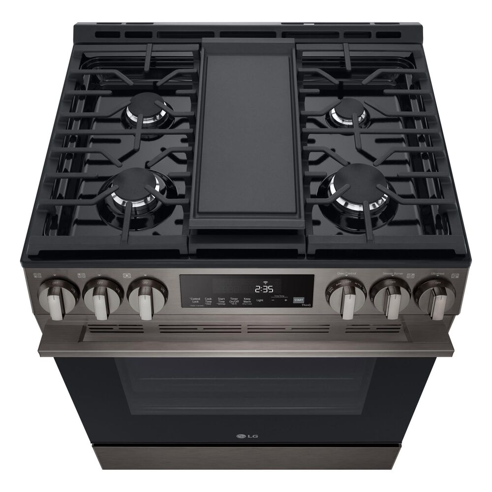 LG 5.8 Cu. Ft. Slide-in Gas Range in PrintProof Black Stainless Steel, , large