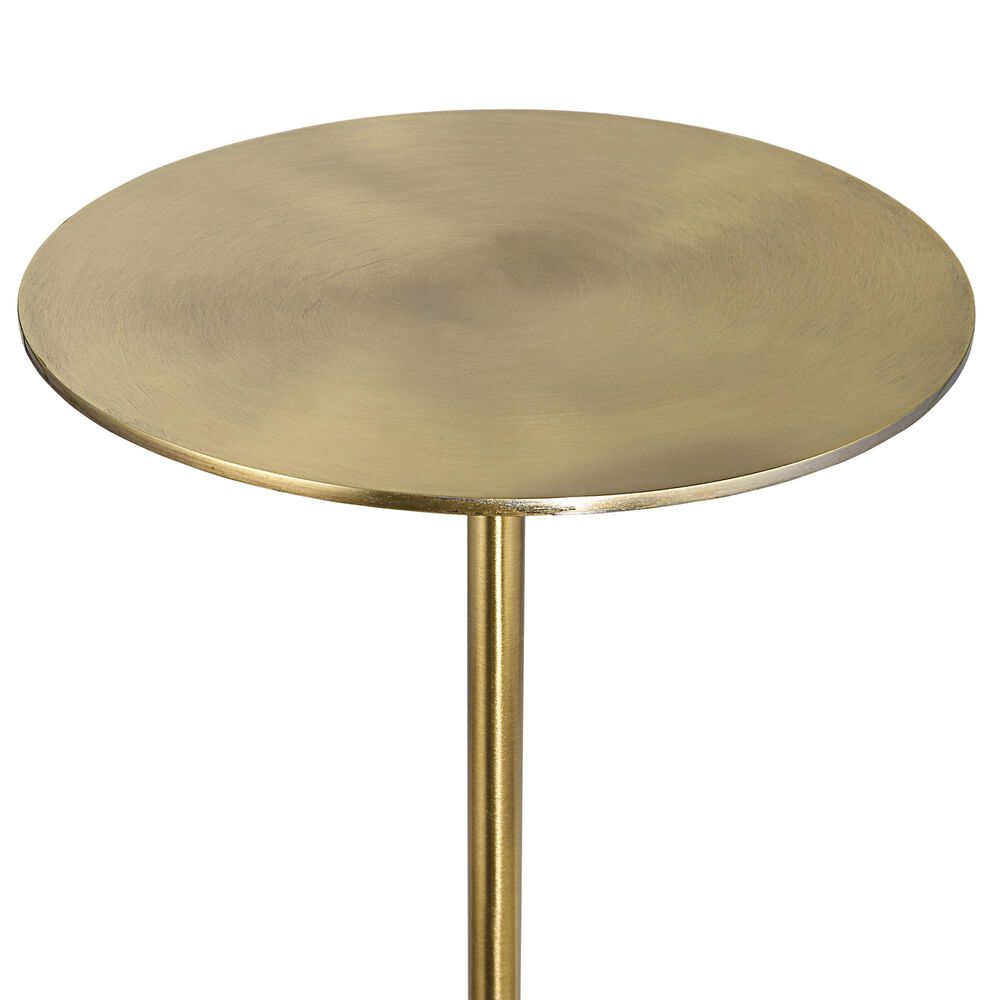 Uttermost Gimlet Drink Table in Black and Brushed Brass, , large