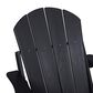 Hearth and Haven 3-Piece Outdoor Folding Adirondack Chair Set with Side Table in Black, , large