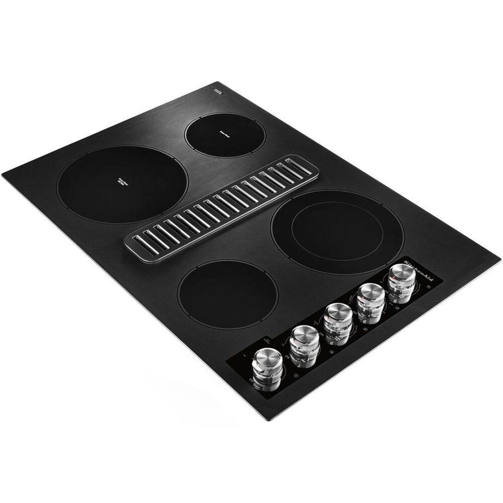 KitchenAid 30&quot; Electric Downdraft Cooktop in Black, , large