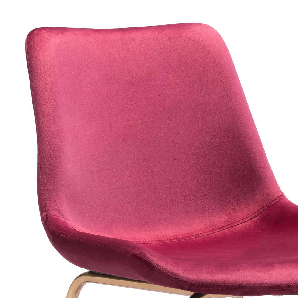 Zuo Modern Tony Bar Stool in Red and Gold, , large