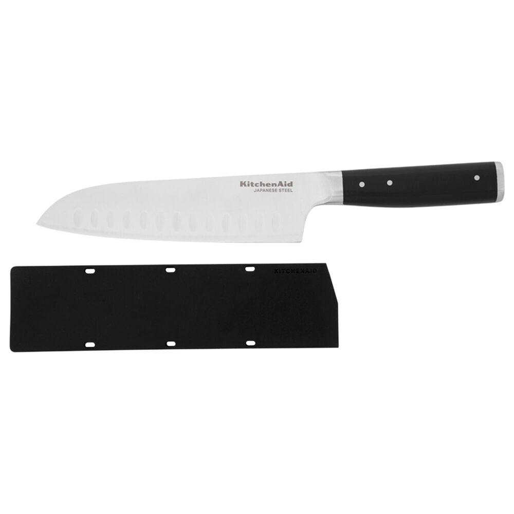 KitchenAid Gourmet 7" Santoku Knife with Sheath in Stainless Steel, , large
