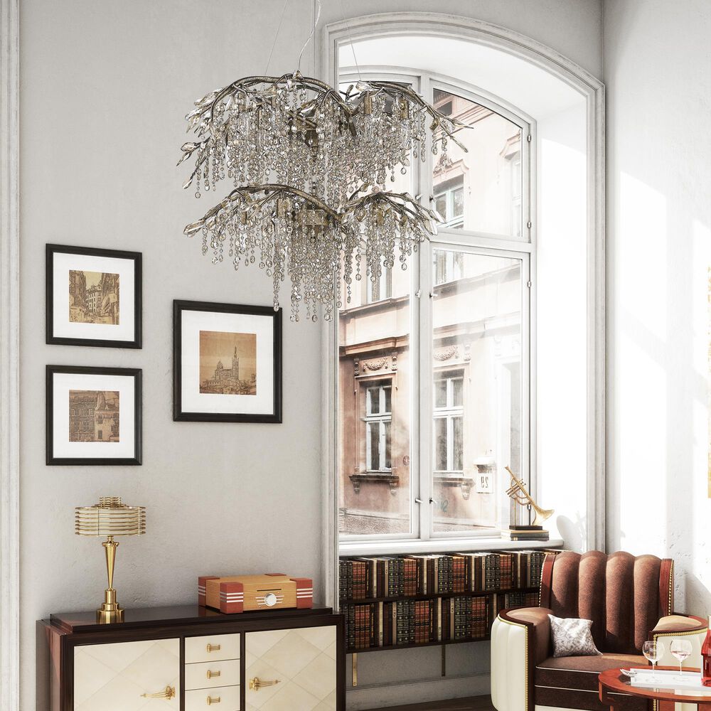 Golden Lighting Autumn Twilight 18-Light Chandelier in Mystic Gold, , large