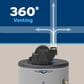 GE Appliances RealMAX Choice 50-Gallon Short Natural Gas Power Vent Low-NOx Water Heater in Gray, , large
