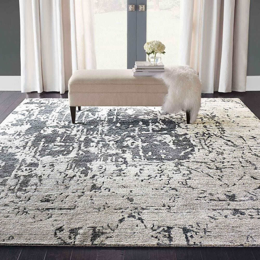 Nourison Silk Shadows 5&#39;6&quot; x 7&#39;5&quot; Sterling Area Rug, , large