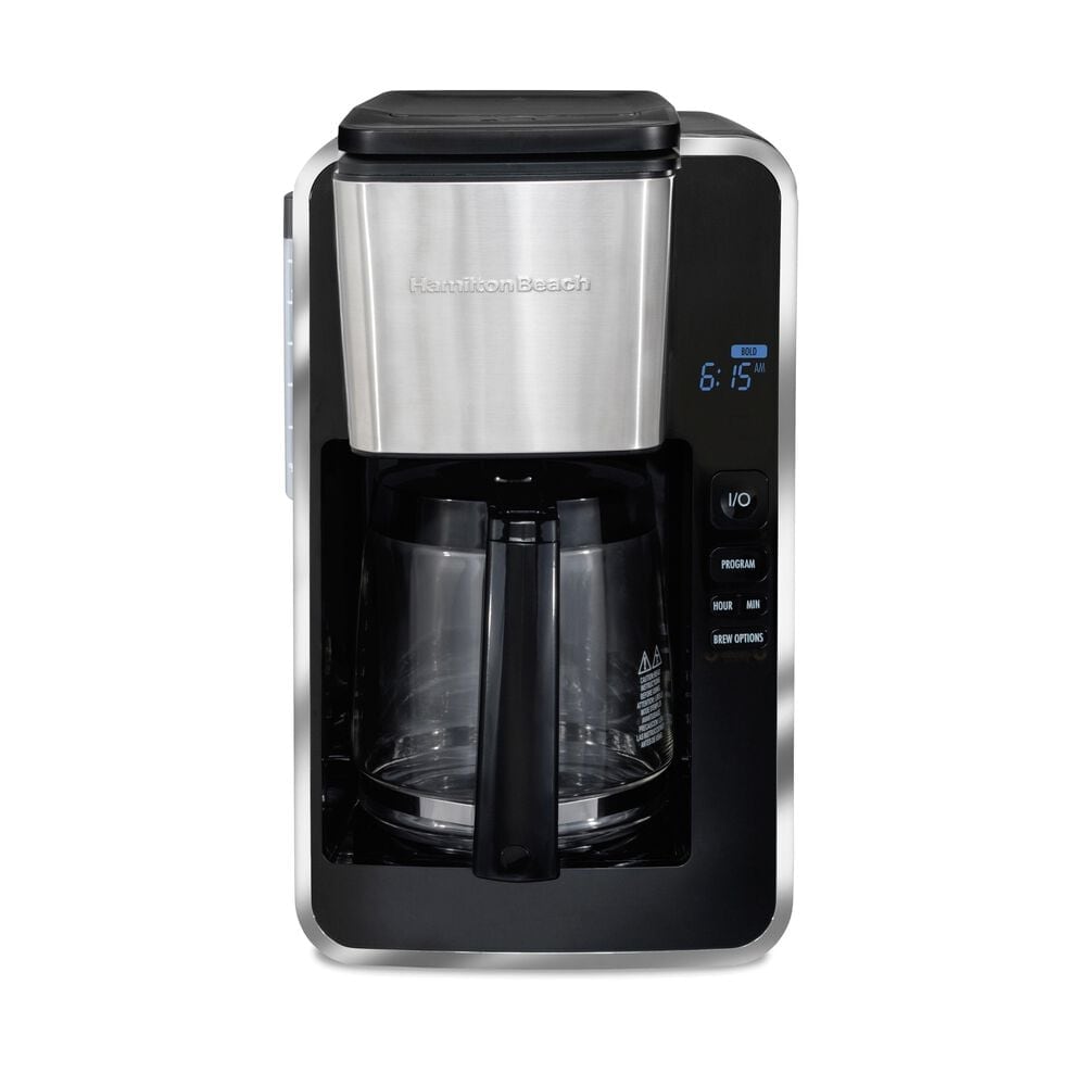 Hamilton Beach 12-Cup FrontFill Deluxe Coffee Maker in Black and Stainless Steel, , large